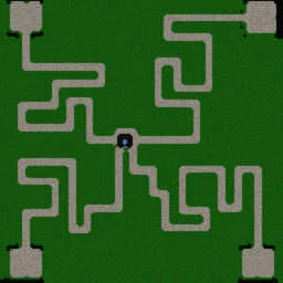 4 Way Maze TD (Survivor)Final terrain minimap