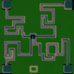4-way Maze Tower Defense v6.06 terrain minimap