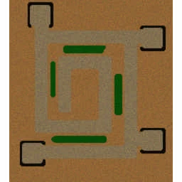 Spiral Defence 3.0 Completed 8 terrain minimap