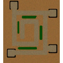 Spiral Defence 3.0 Completed 8 terrain minimap